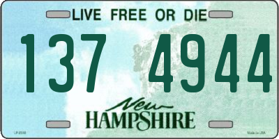 NH license plate 1374944