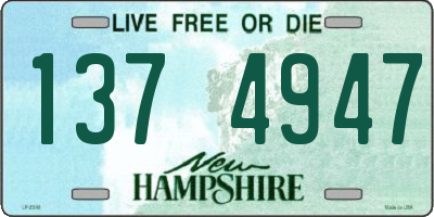 NH license plate 1374947
