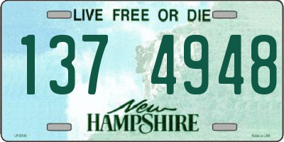 NH license plate 1374948