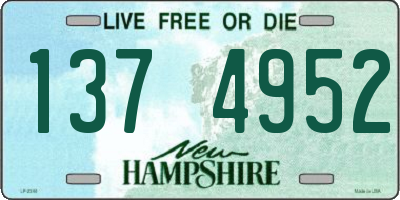 NH license plate 1374952