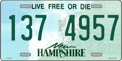 NH license plate 1374957