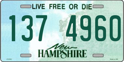 NH license plate 1374960