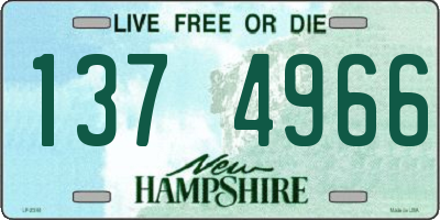 NH license plate 1374966