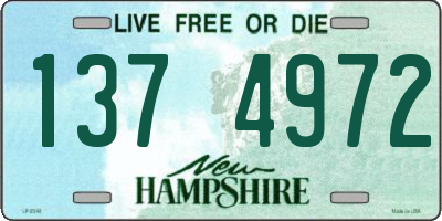 NH license plate 1374972
