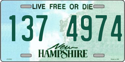 NH license plate 1374974