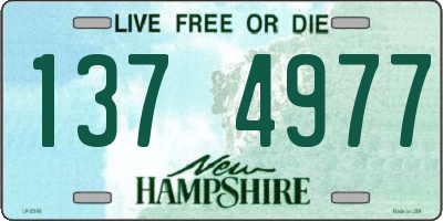 NH license plate 1374977