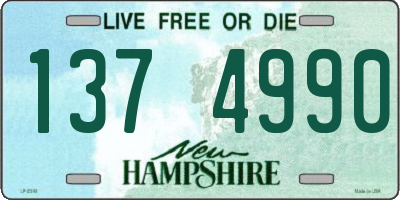 NH license plate 1374990