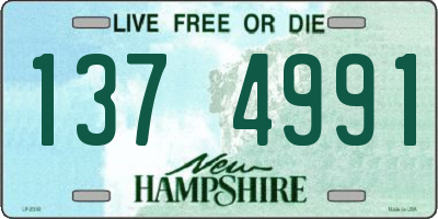 NH license plate 1374991