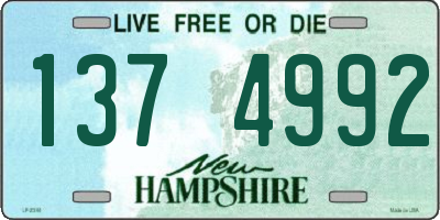 NH license plate 1374992