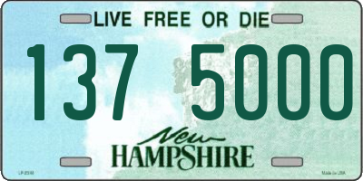 NH license plate 1375000