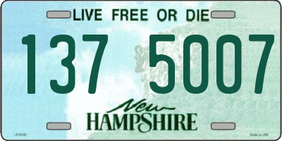 NH license plate 1375007