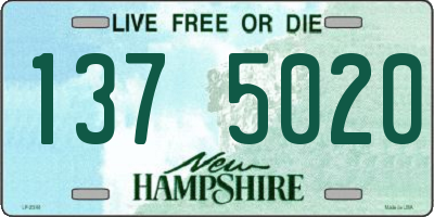 NH license plate 1375020