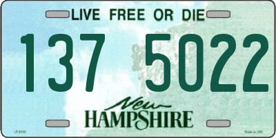 NH license plate 1375022