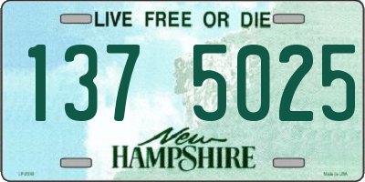 NH license plate 1375025