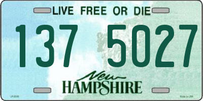 NH license plate 1375027