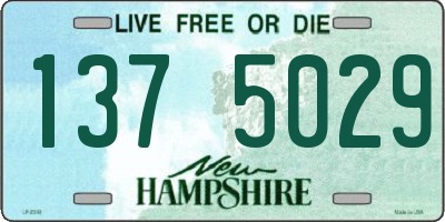 NH license plate 1375029