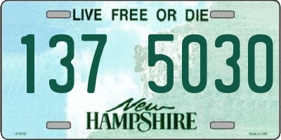 NH license plate 1375030