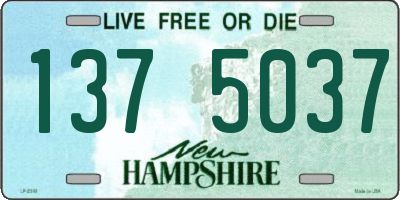 NH license plate 1375037