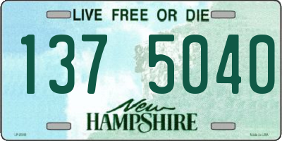 NH license plate 1375040