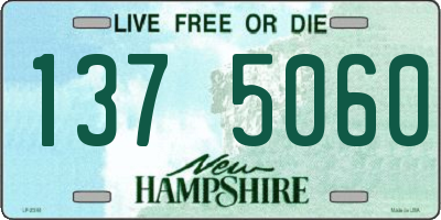 NH license plate 1375060