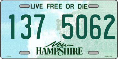 NH license plate 1375062
