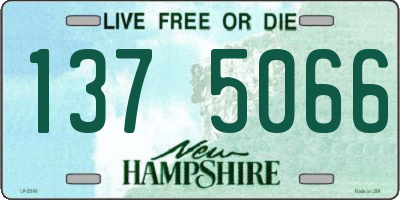 NH license plate 1375066