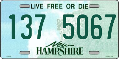 NH license plate 1375067