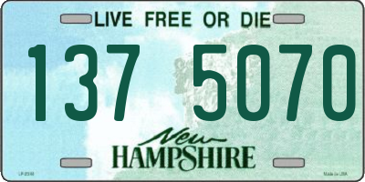 NH license plate 1375070