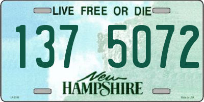 NH license plate 1375072