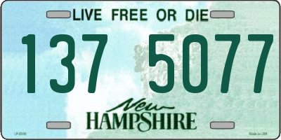 NH license plate 1375077