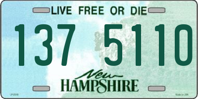NH license plate 1375110