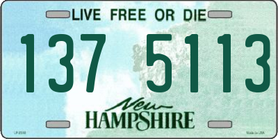 NH license plate 1375113