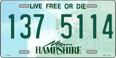 NH license plate 1375114