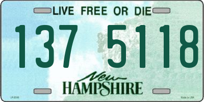 NH license plate 1375118