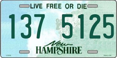 NH license plate 1375125