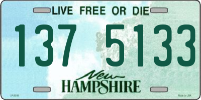 NH license plate 1375133