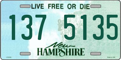 NH license plate 1375135