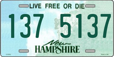 NH license plate 1375137