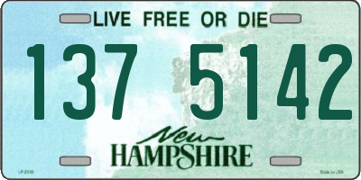 NH license plate 1375142