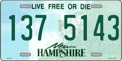 NH license plate 1375143