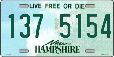 NH license plate 1375154