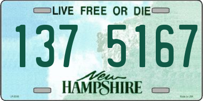 NH license plate 1375167