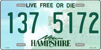 NH license plate 1375172