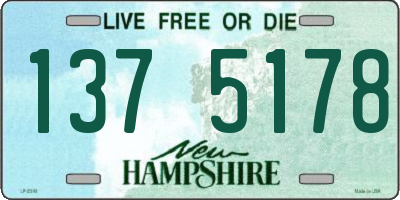 NH license plate 1375178