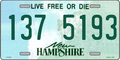 NH license plate 1375193
