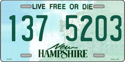 NH license plate 1375203