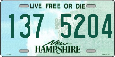 NH license plate 1375204