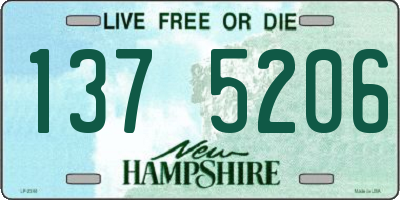 NH license plate 1375206