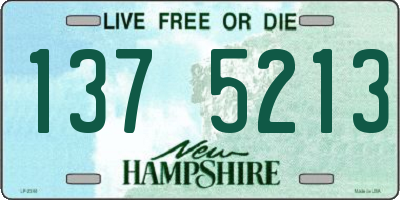 NH license plate 1375213