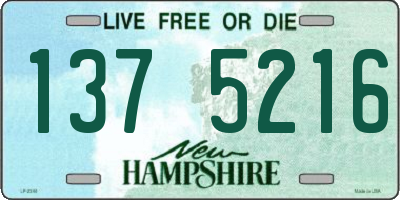 NH license plate 1375216